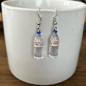 Evian Bottle Dangle Earrings